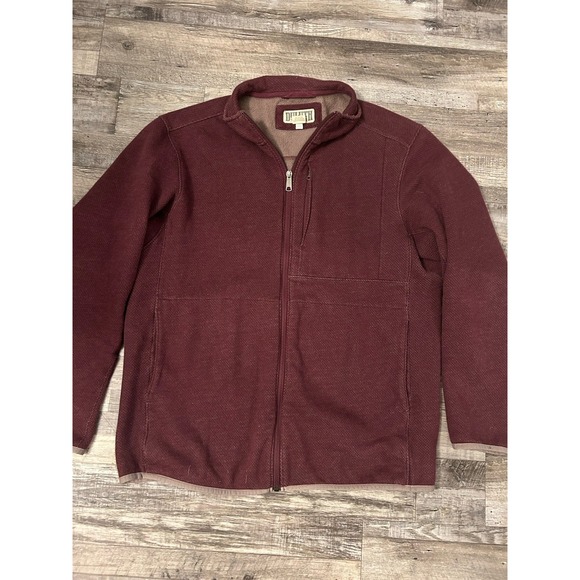 Duluth Trading Co Heavy Fleece Full Zip Jacket (Men's M ) Maroon - Picture 1 of 6
